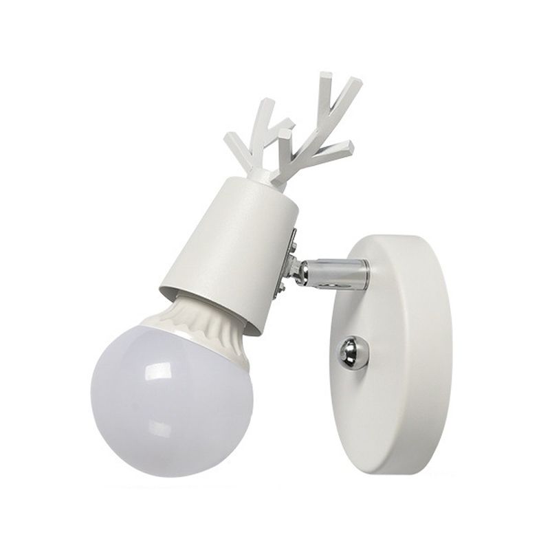 Lámpara de pared de la jaula del polígono/asta de la pared metálica 1 cabeza lámpara de pared ajustable nórdica en negro/azul/blanco