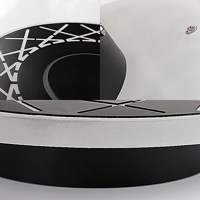 Luce da parete del disco acrilico Contemporaneo Lampada con applique a LED in bianco/nero in luce calda/bianca per soggiorno