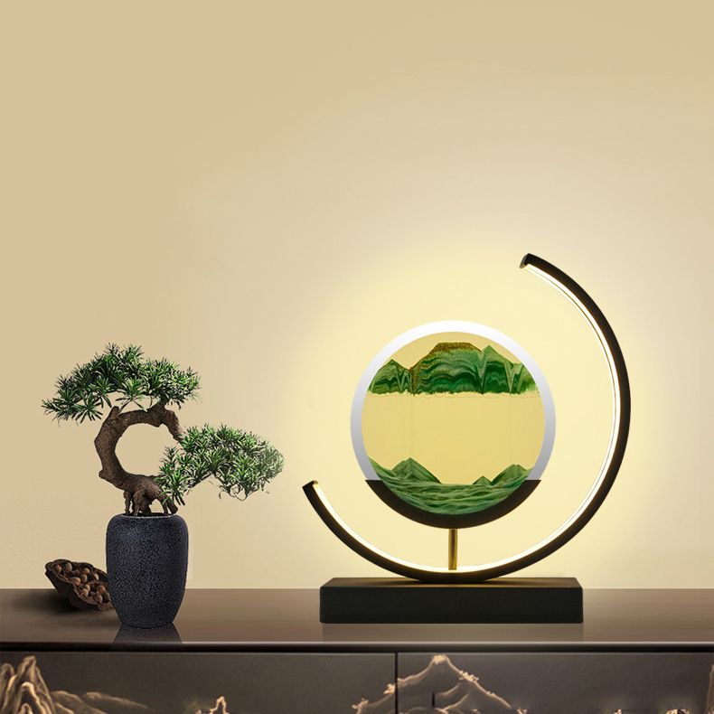 1-Light Linear Table Light Contemporary Metal Night Table Lamps for Bedroom