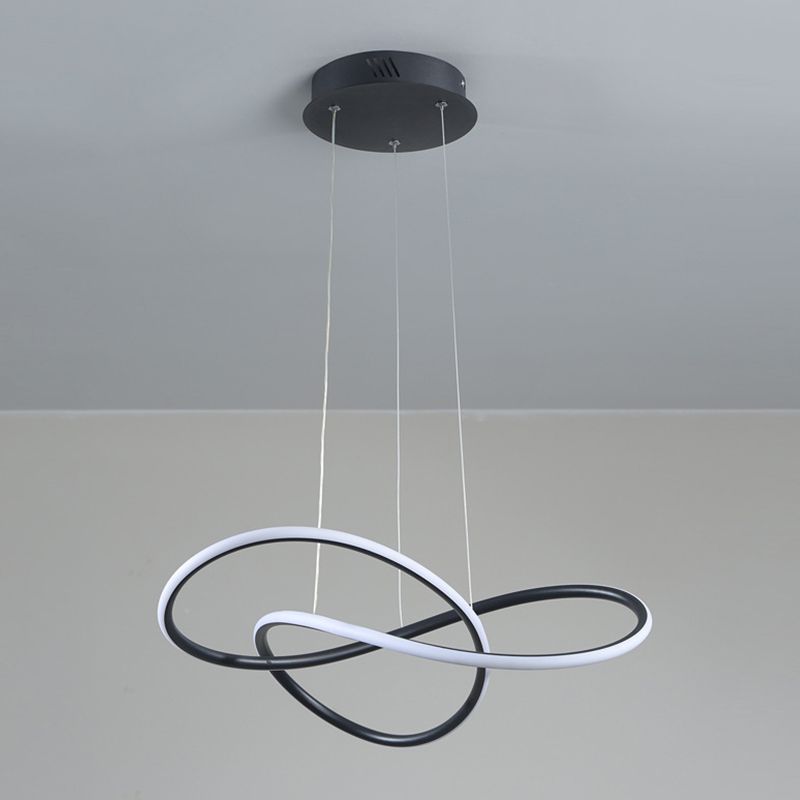 Metallkurven formen Deckenkronleuchter moderner LED -Decke Anhänger Licht für Wohnzimmer