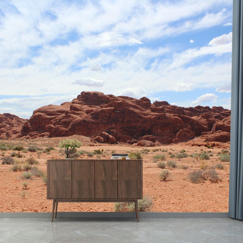 Modern Huge Desert Mural Environment Friendly Wallpaper for Living Room