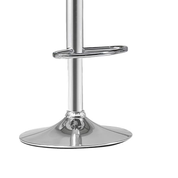 Scandinavian Metal Barstool Fabric Counter Stool with Chrome Base