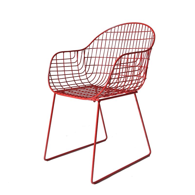 Contemporary Style Metal Dining Room Chair Windsor Back Arm Chair for Kitchen