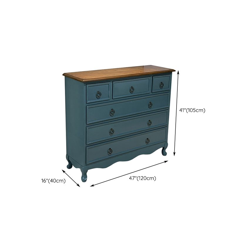 13.65/15.6 Inch W Coastal Dresser Solid Wood Storage Chest Dresser