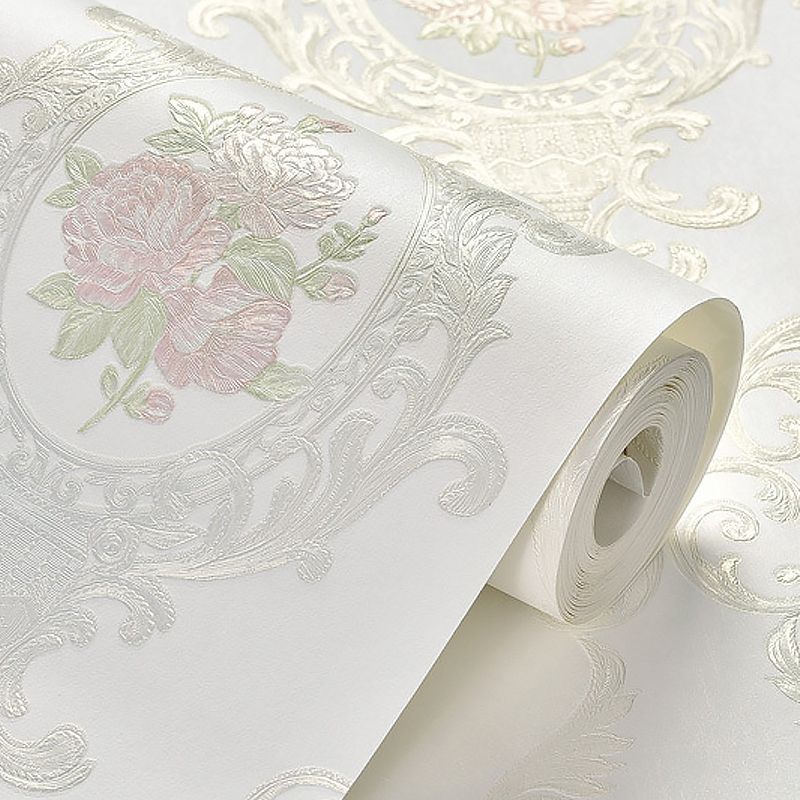 Papier peint à motifs de diamants de couleur Pastel, décoration murale Antique damassé résistante aux taches pour chambre à coucher