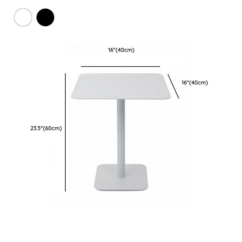 Mid-Century Round Corner Table Metal Pedestal Sofa Side End Table