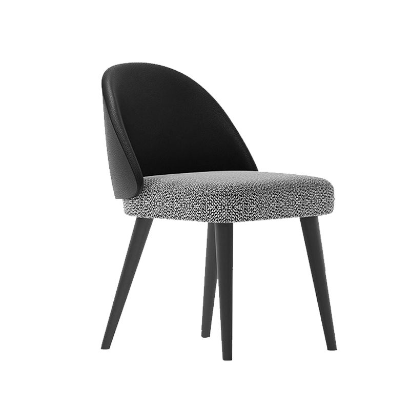 Upholstered Dining Chairs Contemporary Kitchen Dining Chairs with Wood Legs