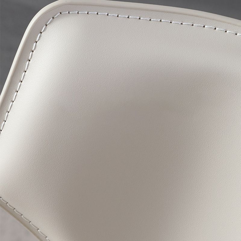 Contemporary Side Chair Solid Back Faux Leather Dining Room Chair for Indoor