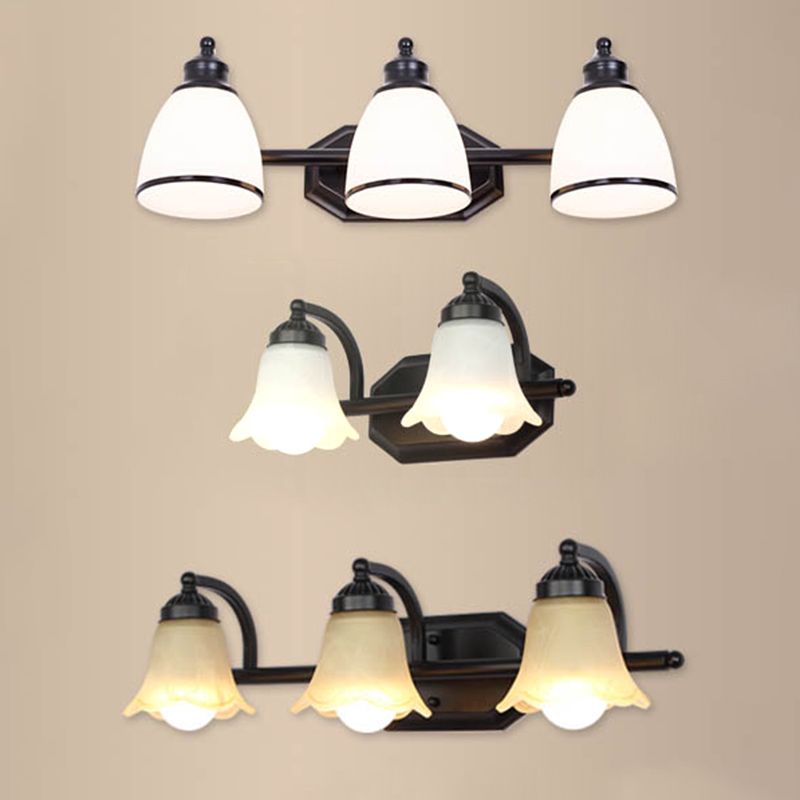 Armed Vanity Mirror Lights American Retro Style Glass Vanity Light