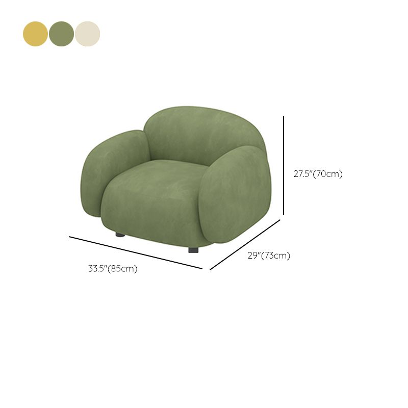 Scandinavian Sofa Fabric Cushions Square Arm Living Room Standard Seating