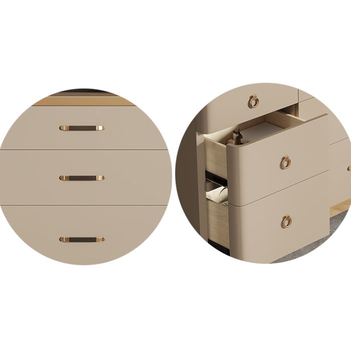 Glam Storage Chest Dresser Wooden Storage Chest with Drawers