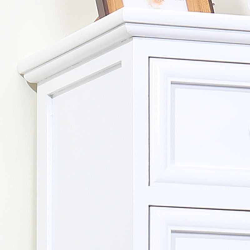 Solid Wood Accent Chest with Drawers 13.77" Wide Chest with Bun Feet