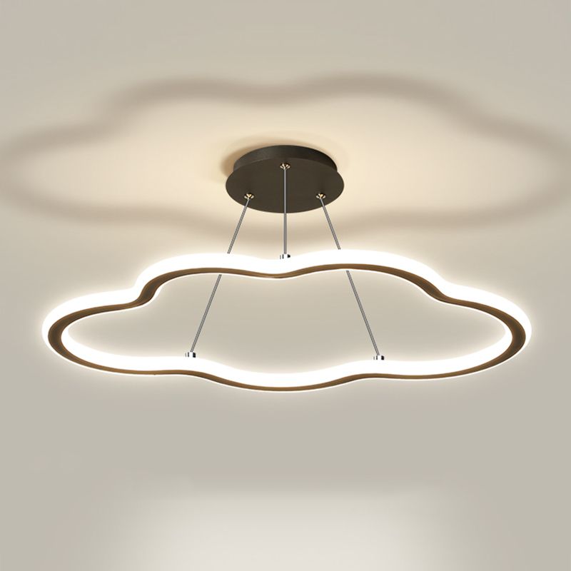 Nordischer Wolkenkronleuchter Metall Eins Licht LED Kronleuchter Anhänger für Wohnzimmer