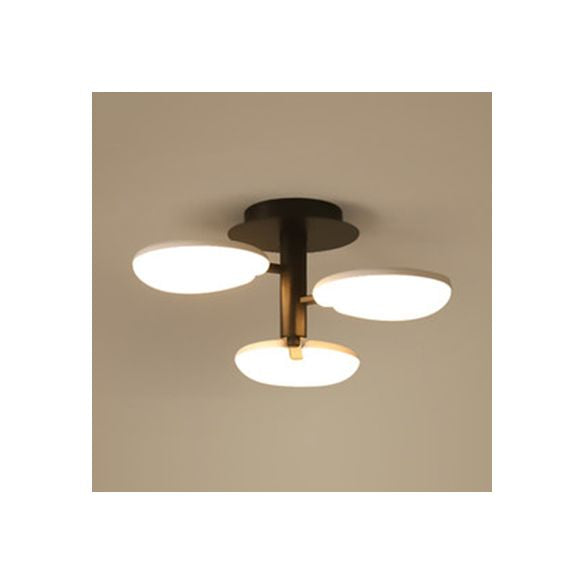 Acrilico Round Semifiling Monte Light Dining Room Lample a LED Contemporary LED in nero