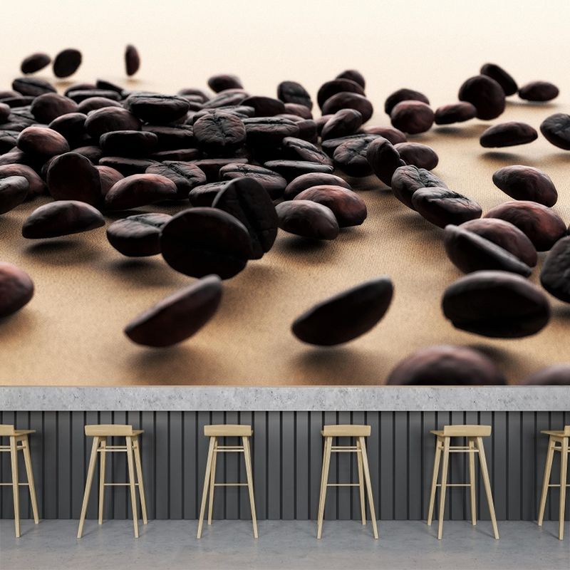 Modern Coffee Beans Wall Mural for Coffee Shop Decoration Multiple Sizes Available