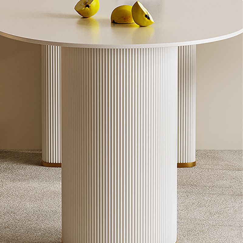 Slate and Metal Table Glam Style Simple Restaurant White Dining Table