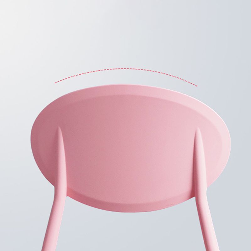 Silla de comedor moderna con respaldo abierto, sillas laterales sin brazos con patas de plástico