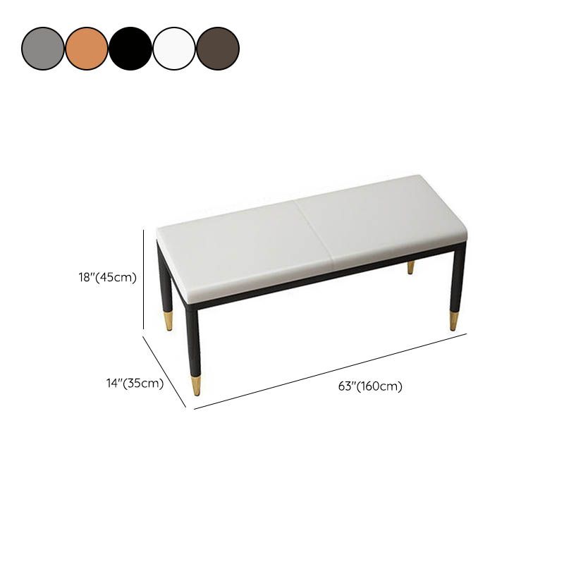 Rectangle Upholstered Bench Contemporary Home Seating Bench with Legs