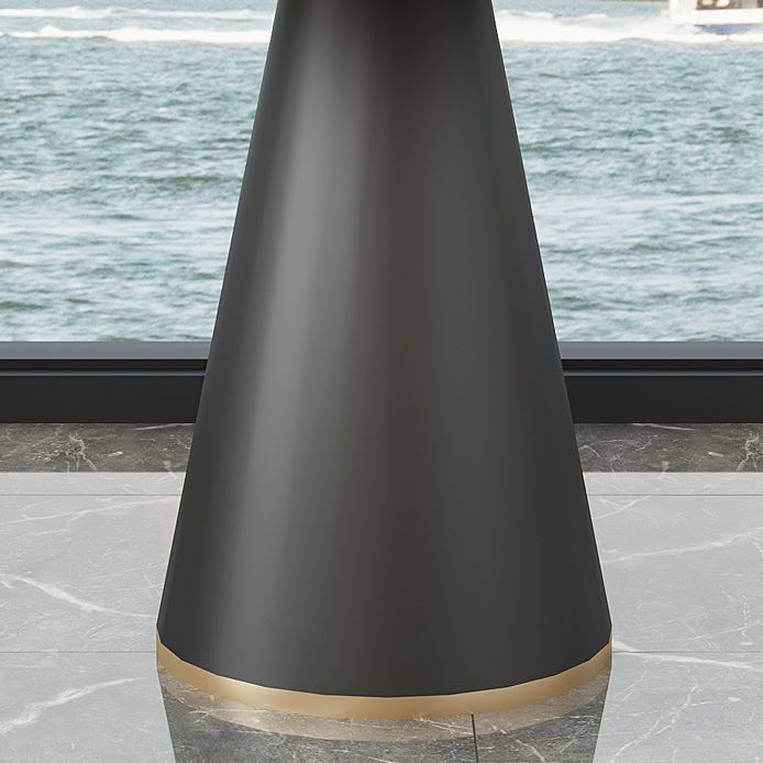 Traditional Luxury Style Dining Table White Sintered Stone Table with Black Frame