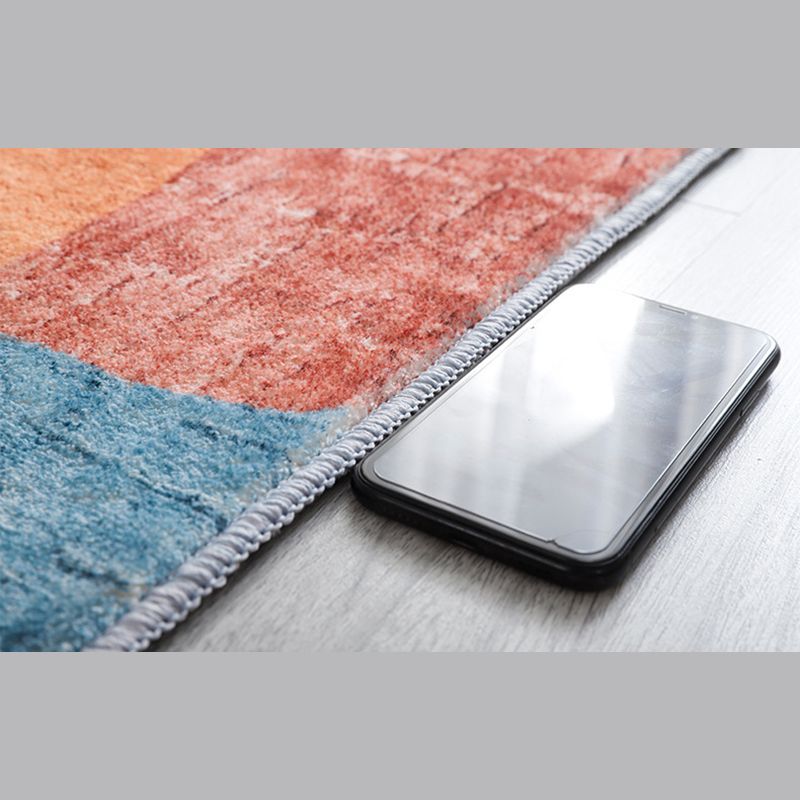 Funky Abstract Art Rug Contemporary Soft Polypropylene Rug Non-Slip Backing Carpet for Living Room