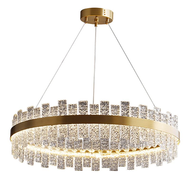Lichte luxe stijl kroonluchter verlichtingsarmaturen cirkelvormige kristal LED -plafond kroonluchter