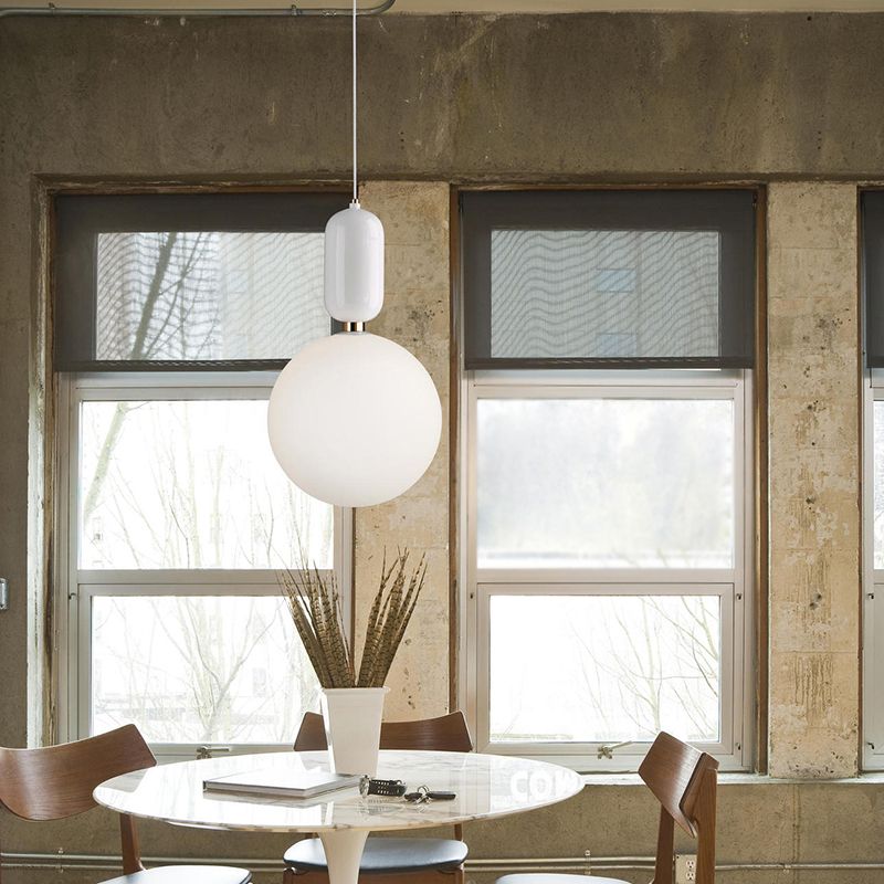 Lampada a sospensione minimalista a sospensione soggiorno con tonalità in vetro a sfera