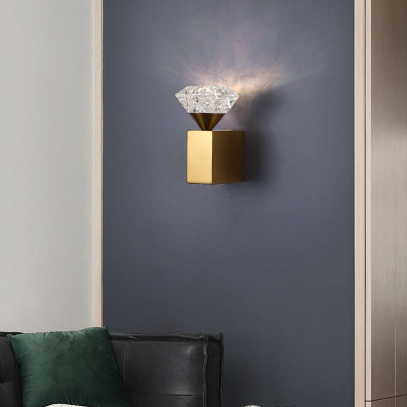 Modern Bath Vanity Lighting Acrylic Black/Golden Wall Light for Bathroom