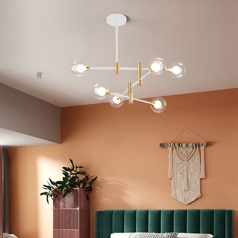 Éclairage de pendentif à balle en verre