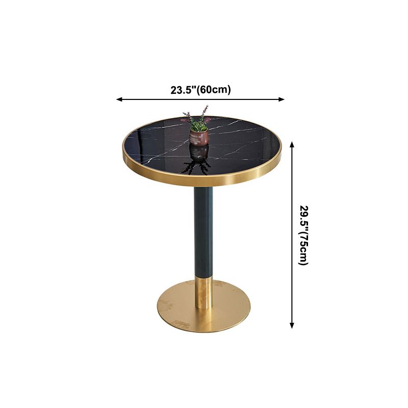 23.6-inch Traditional Luxury Table Dining Metal Pedestal Table
