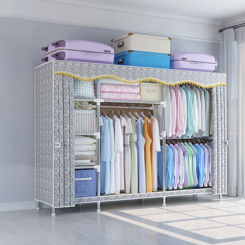 Modern Style Metal Wardrobe Bedroom Wardrobe Closet with Legs