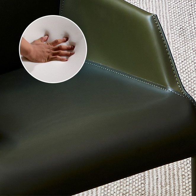 Leather Modern Indoor-Outdoor Chair Restaurant Solid Back Arm Chair