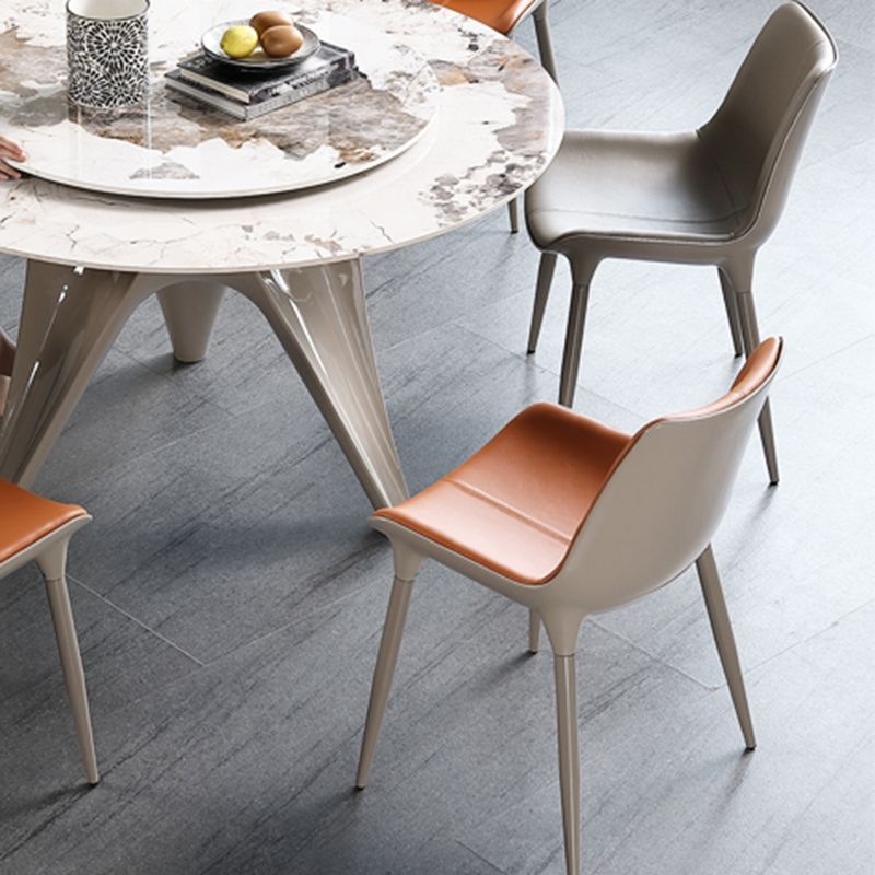 Silla de comedor de metal de cocina de estilo moderno que cena sillas laterales sin brazos