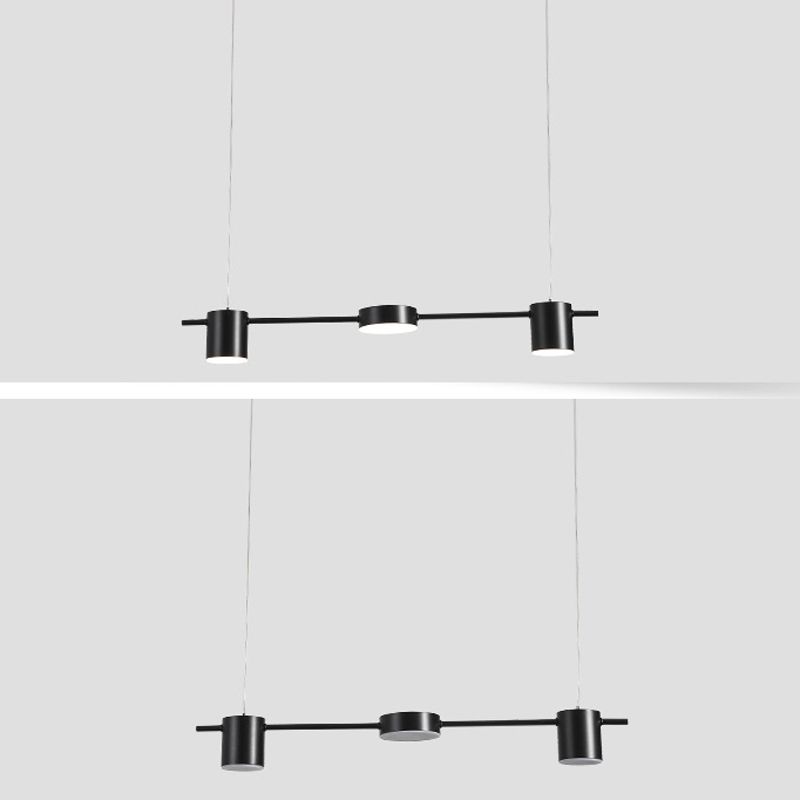 Metal Cylinder Island Light Fixtures Modern Multiple-Light Island Pendant