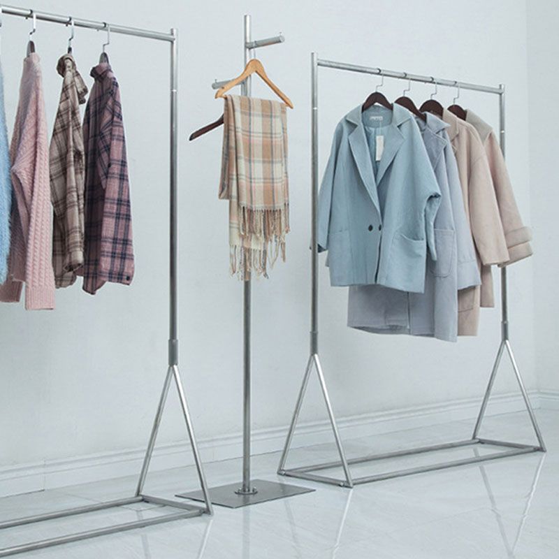Industrial Style Coat Hanger Free Standing Stainless Steel Coat Rack