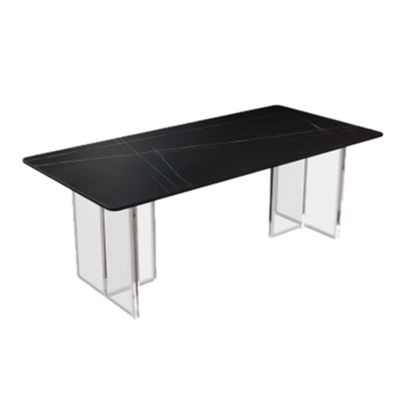 Modern Rectangle Stone Dining Table 1/7 Pieces Dining Set for Dining Room