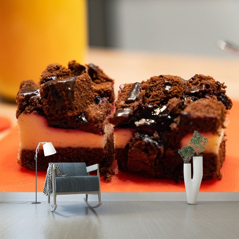 Sweet Cake Wall Covering for Cake Shop Moisture Resistant, Custom Size Available