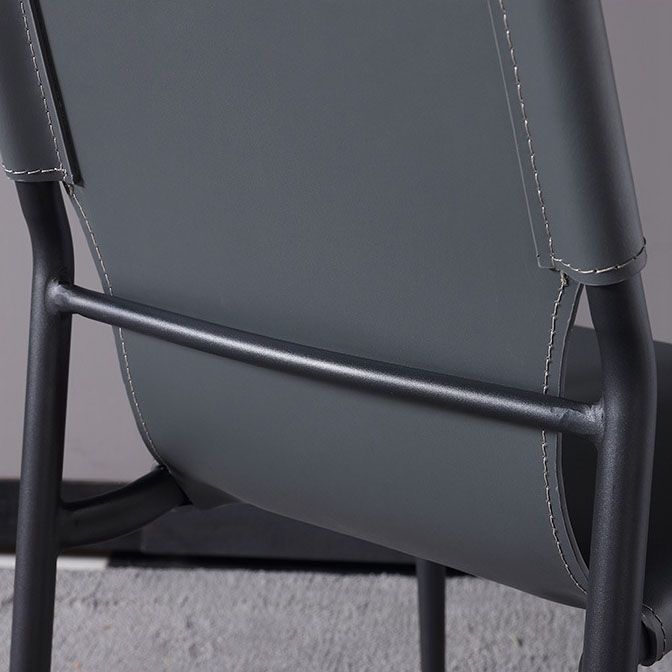 Sillas de comedor estilo moderno Silla auxiliar de cocina sin brazos con patas de metal