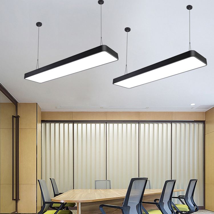 Contemporary Simple Style Rectangle Shaped Led Pendant Decorative Lights for Office