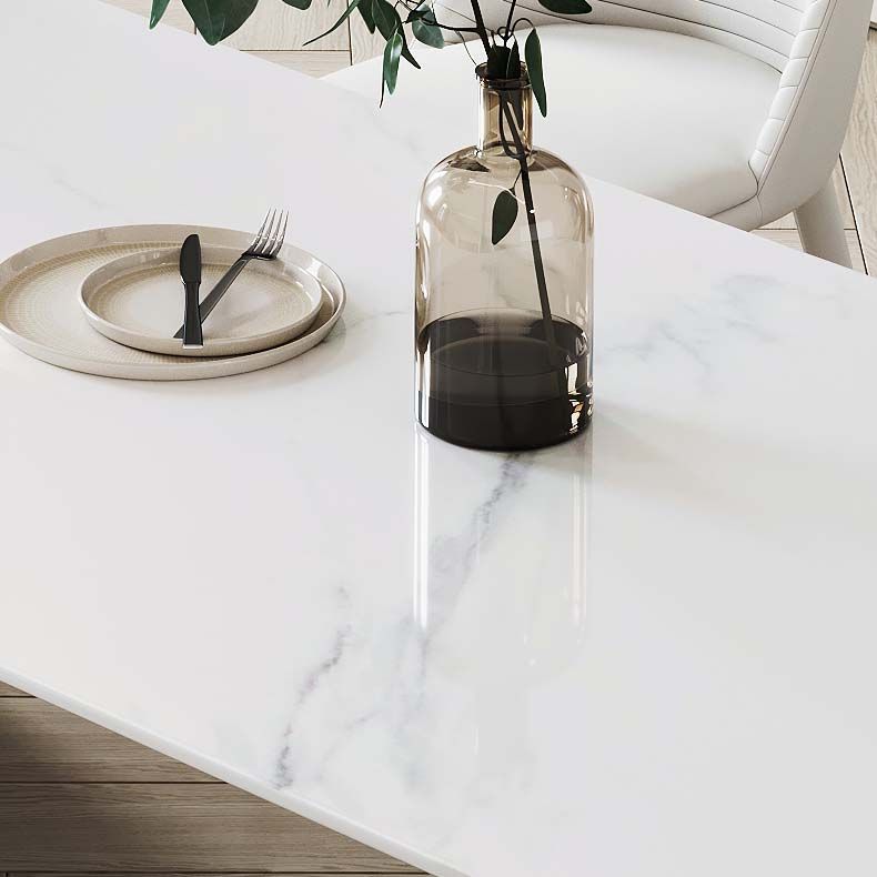 Modern Style Dining Sintered Stone Table Dining Plastic Table for Home Use