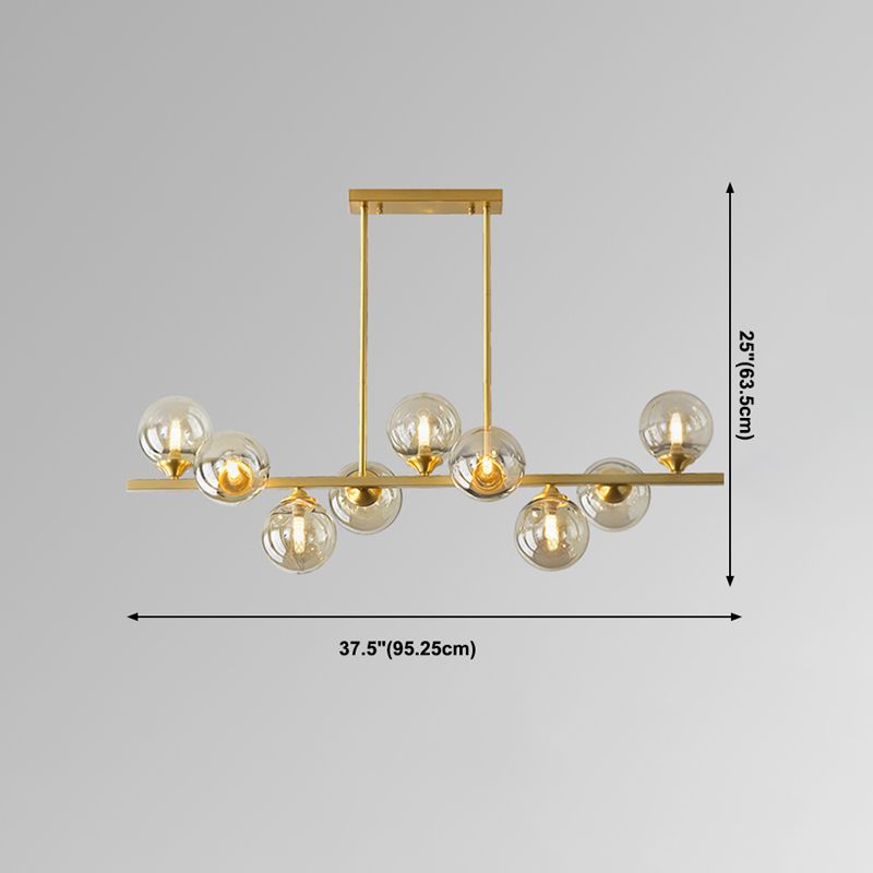 Globe Island Lighting Fixtures Modern Glass Pendant Lighting