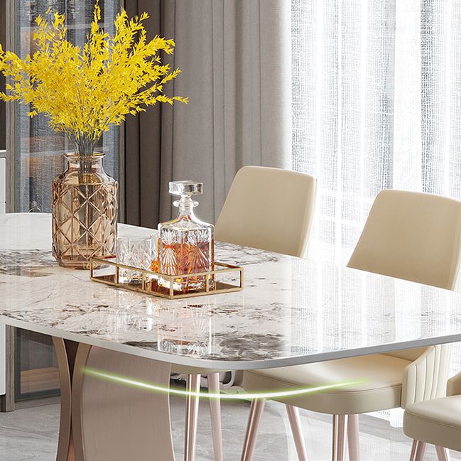 Muebles de comedor de mesa de comedor de rectángulo de lujo tradicional