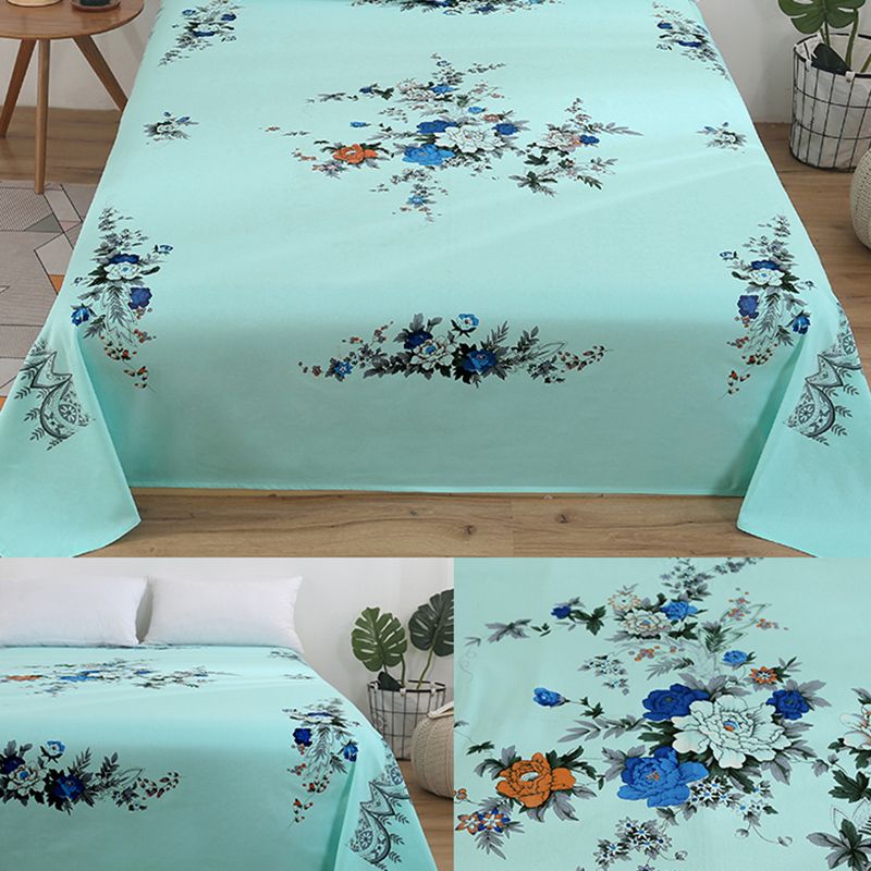Sheet Sets Cotton Floral Printed Breathable Super Soft Wrinkle Resistant Bed Sheet Set
