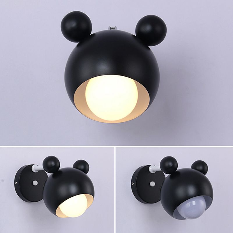 Nordic Modern Simple Children Style Panda Macaron Bedroom Wall Lamp