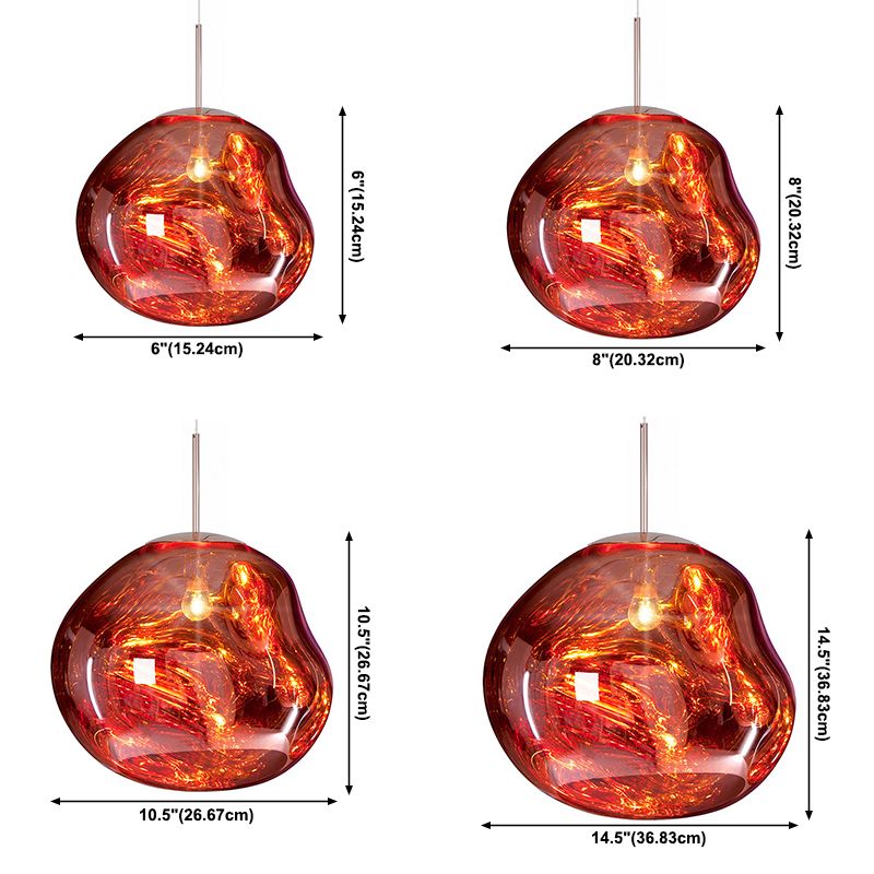 Single-Bulb Suspension Light Nordic Round Hanging Lamp Fixture for Dining Room Restaurant