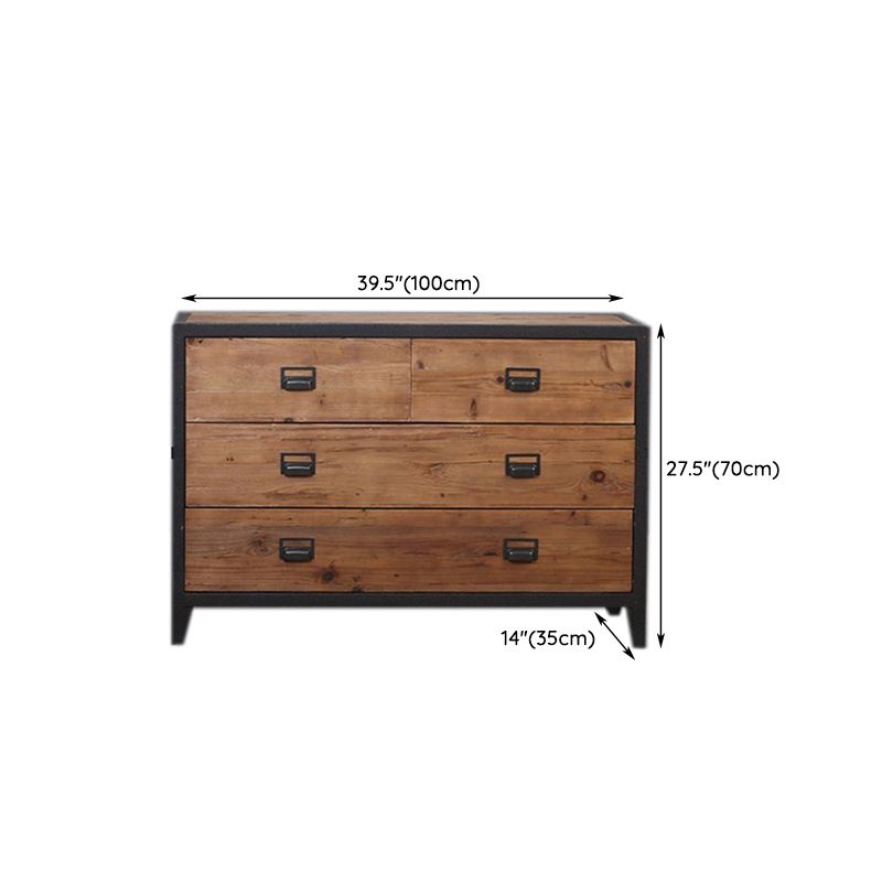 Traditional Storage Chest Solid Wood 13.65 Inch Width Dresser