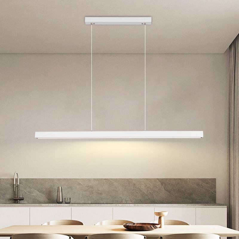 Simple Modern Nordic Style LED Hanging Island Pendant Light for Dining Room Office Bar