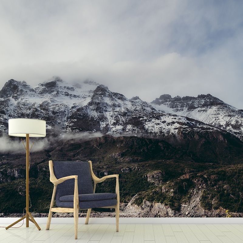 Decorative Photography Mural Wallpaper Mountain Range Indoor Wall Mural
