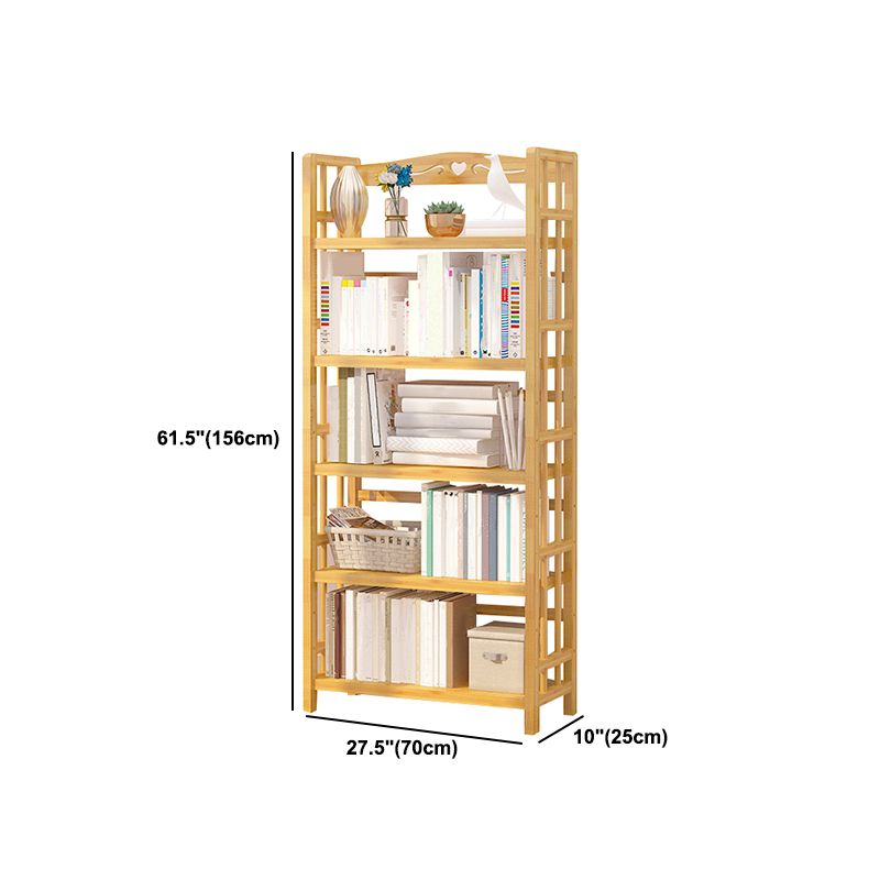 Adjustable Wood Book Shelf Bamboo Natural Shelf Bookcase Open Shelf Shelves Included