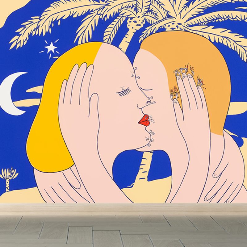 Décoration murale Pop Art aux couleurs douces, esthétique contemporaine, antitache, pour salle de jeux