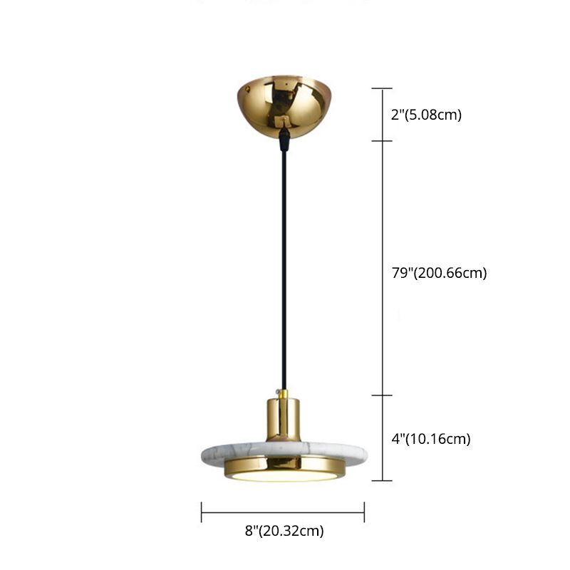 Kappengeformte Marmorhängeblocke Leuchte minimalistische LED -Anhängerbeleuchtung für das Restaurant